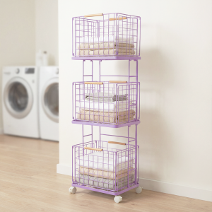 이동식 3단 빨래바구니