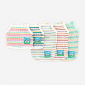 강아지 스트라이프 나시옷