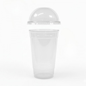 일회용 플라스틱 투명컵 + 돔리드 SET