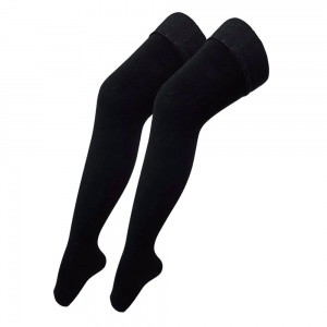 허벅지 발트임 압박스타킹 블랙