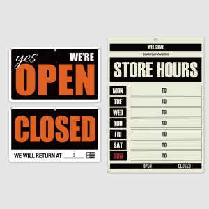 레트로 영업안내 표지판 SET