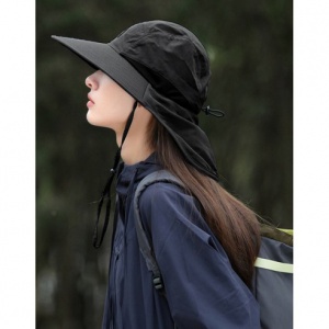 넥커버 와이드 모자 블랙 SET