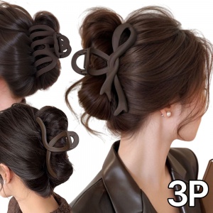 무광 대형 올림머리 헤어집게핀 3종세트