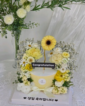 10만원 상당의 생화케이크 픽업