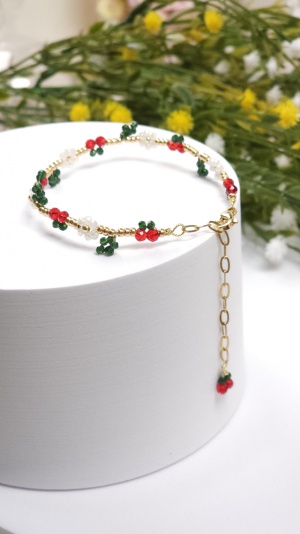 DIY 데이지,앵두 팔찌 만들기 키트