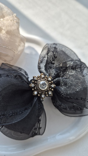 여아 리본 머리핀