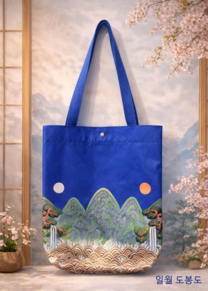 일월 오봉도 에코백