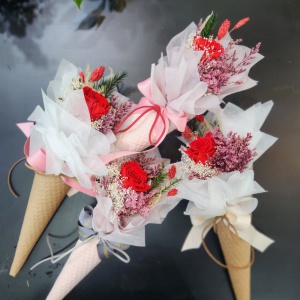 프리저브드 한송이 꽃다발