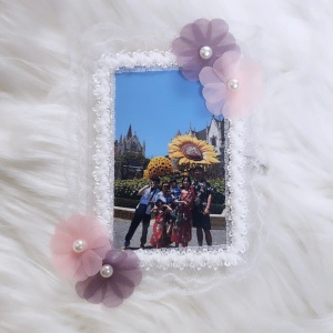 레이스 플라워 포토카드 액자