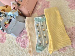 봄 파스텔 양말 구디백