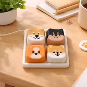 강아지 키캡 키링