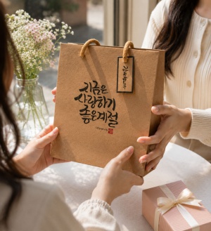 캘리그라피 쇼핑백 SET