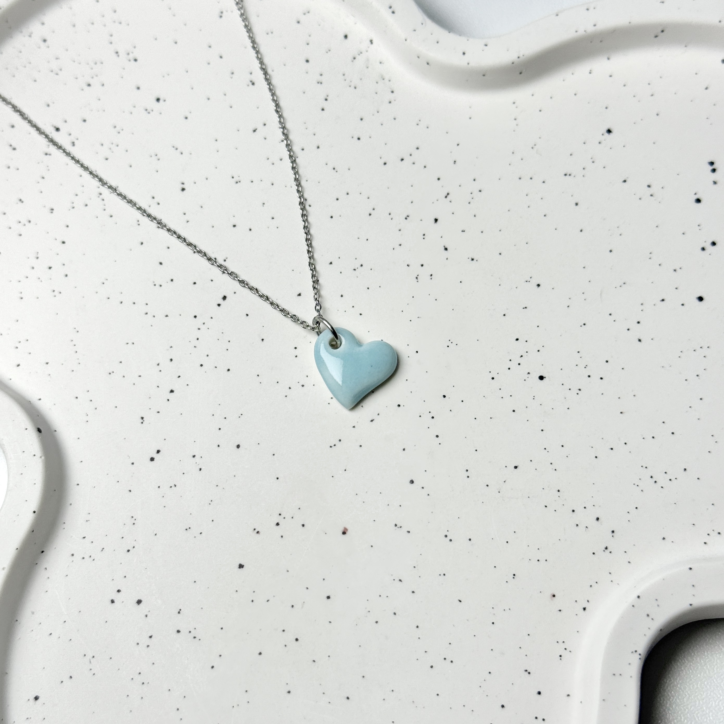 하트 도자기 목걸이