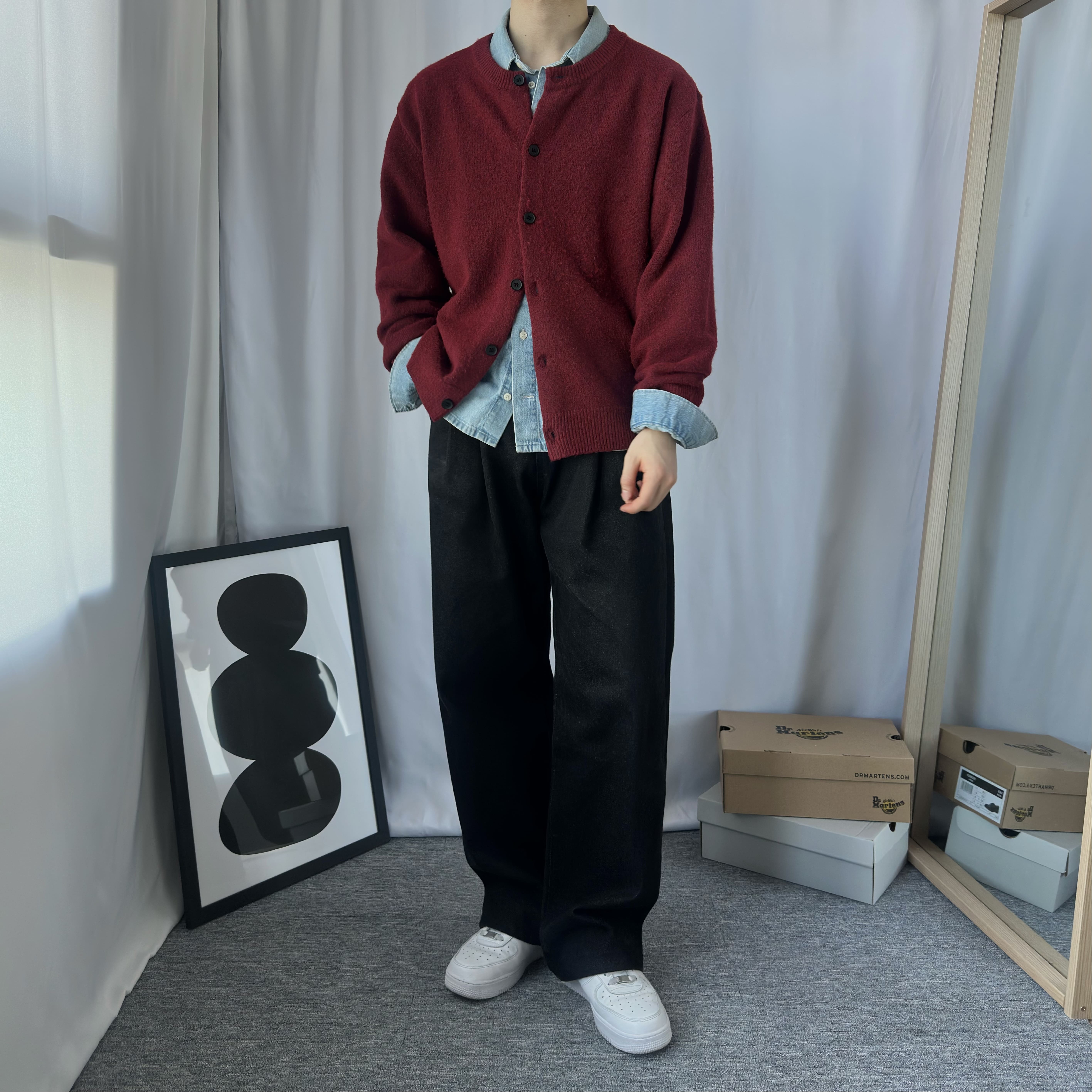 남자 오버핏 가디건