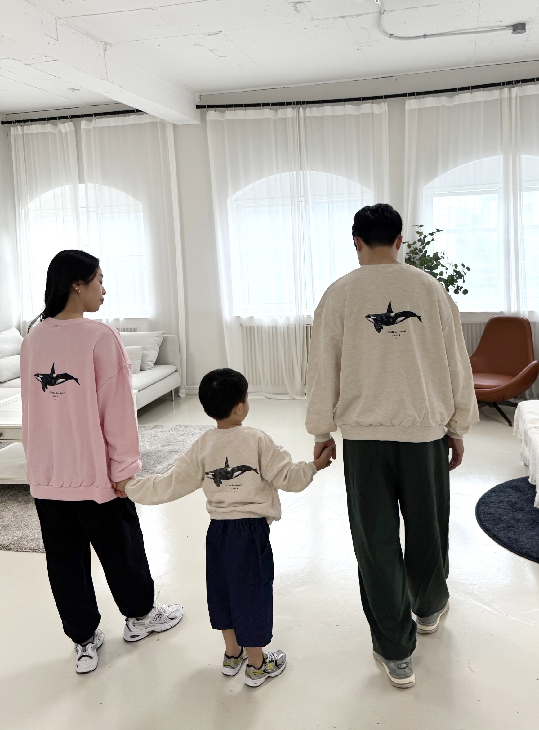 맨투맨 가족단체티 아동용