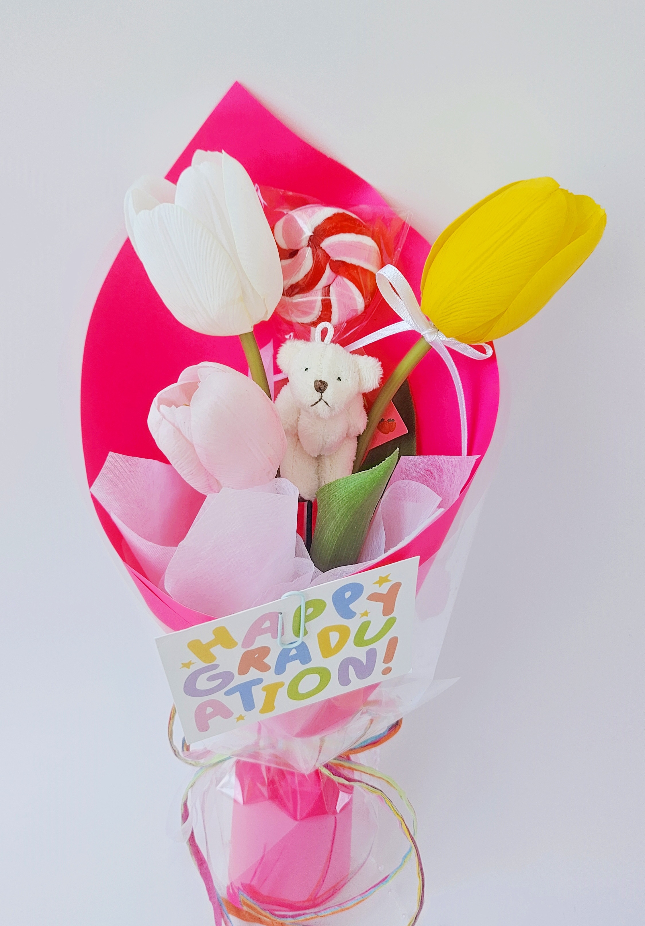 조화 미니 튤립 꽃다발