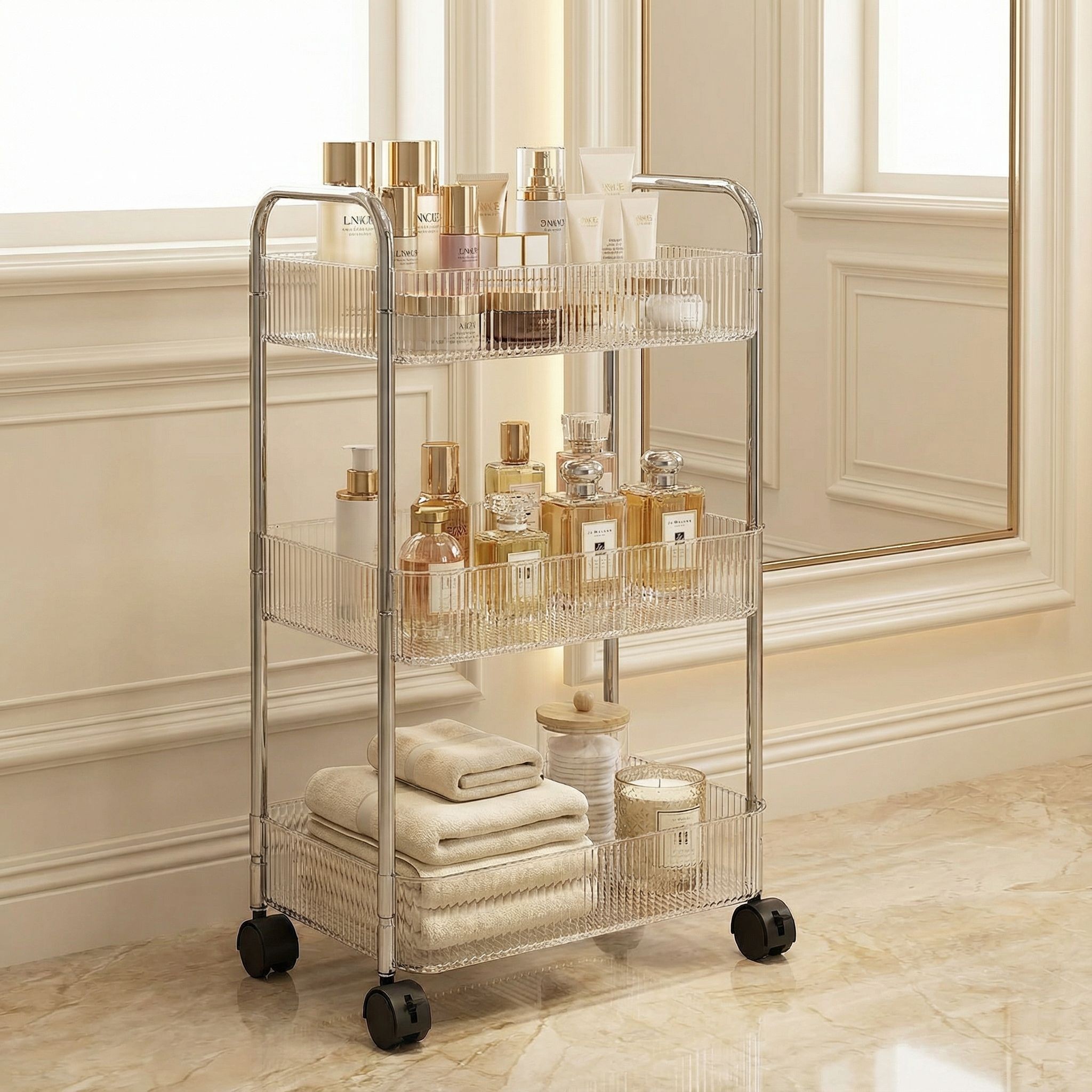 이동식 3단 수납장