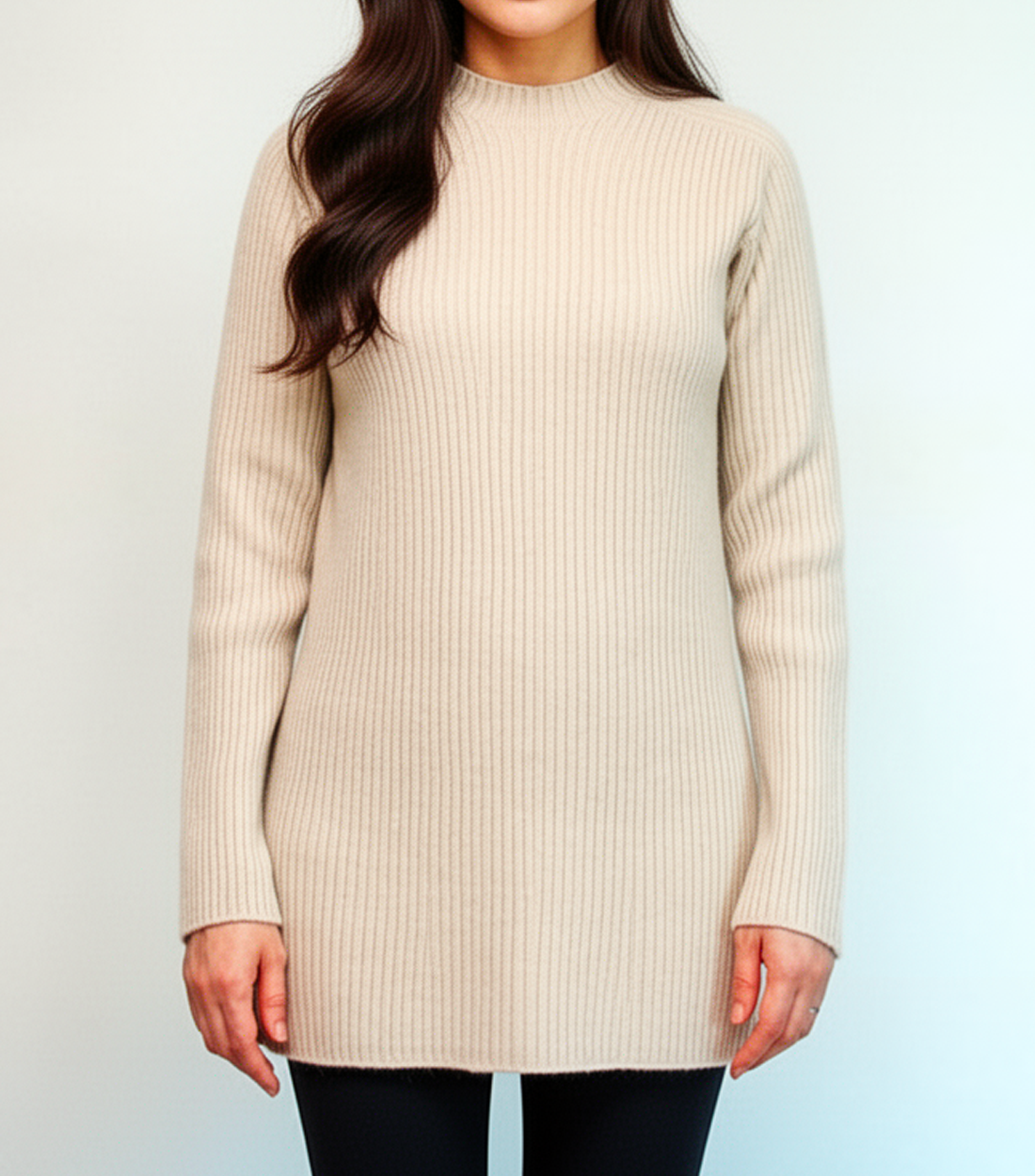 여성 립 풀오버 니트