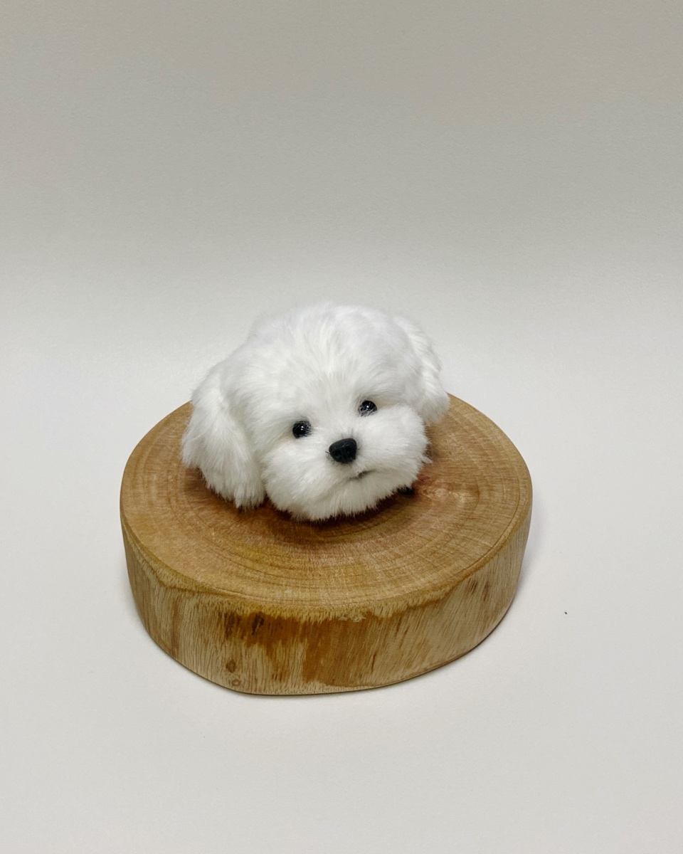 말티즈 인형 키링