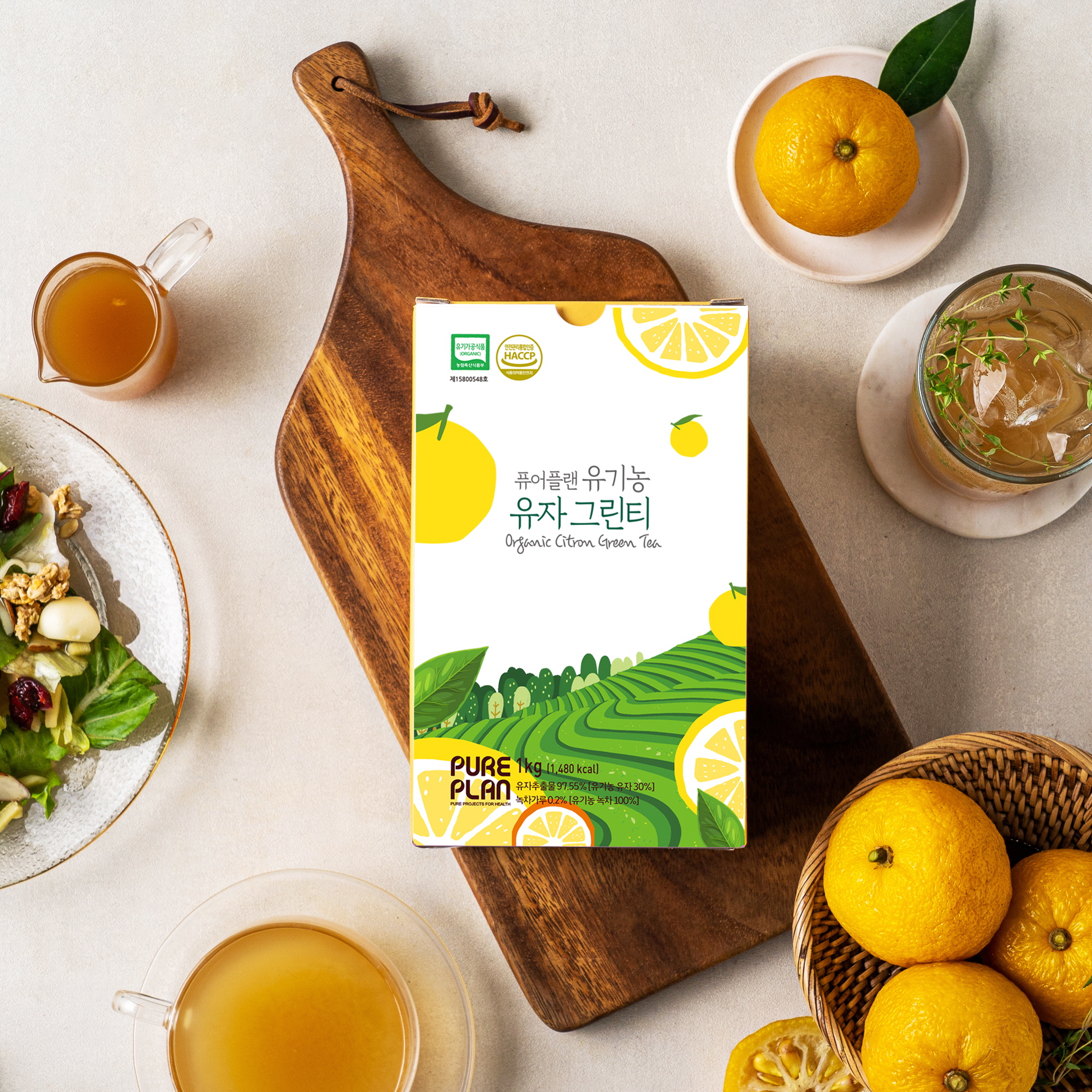 고흥 유기농 유자 그린티 원액 1kg