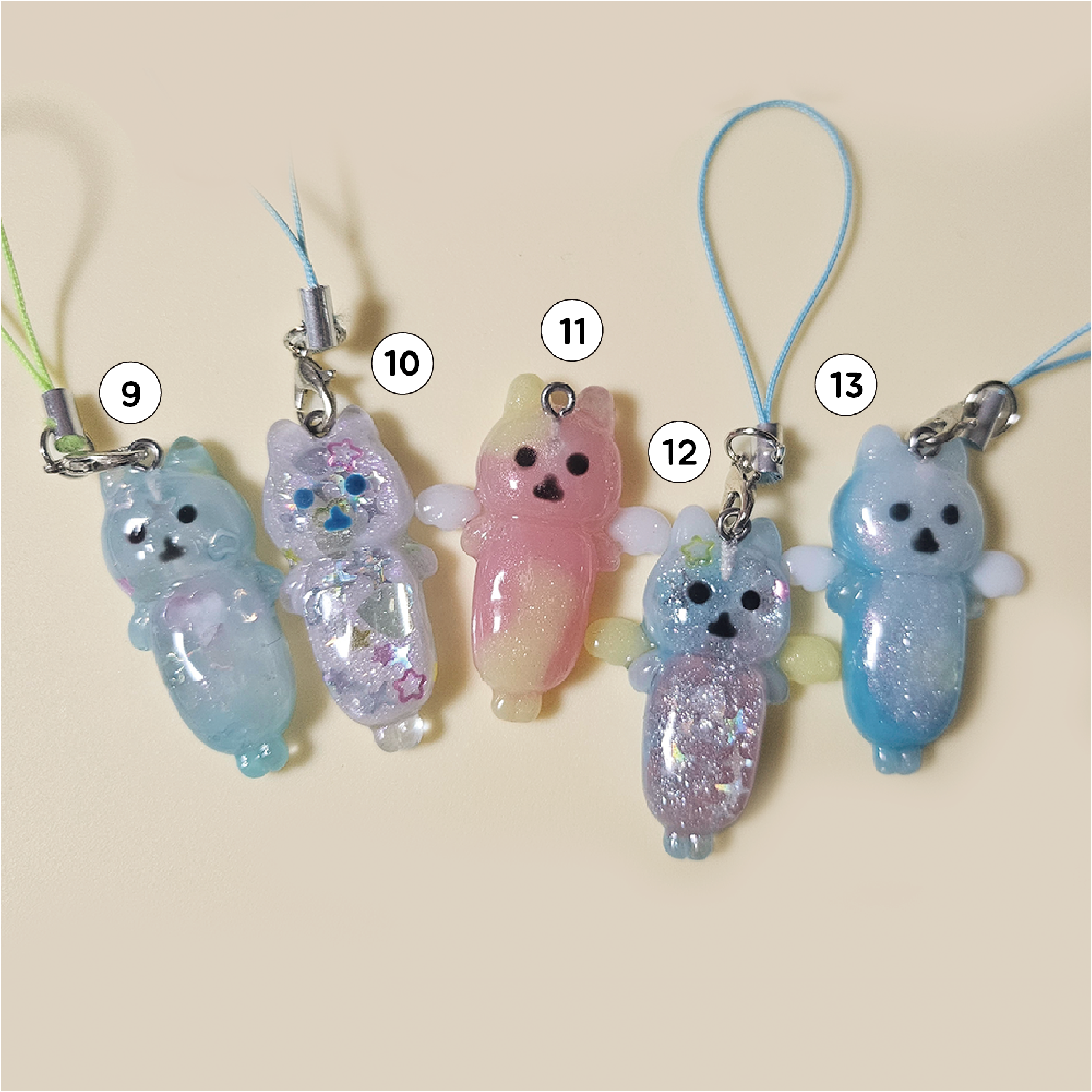 고양이 레진 키링