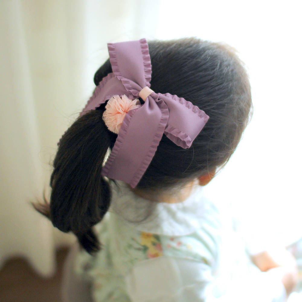여아 리본 집게핀