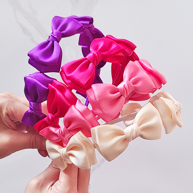 유아 리본 공주머리띠