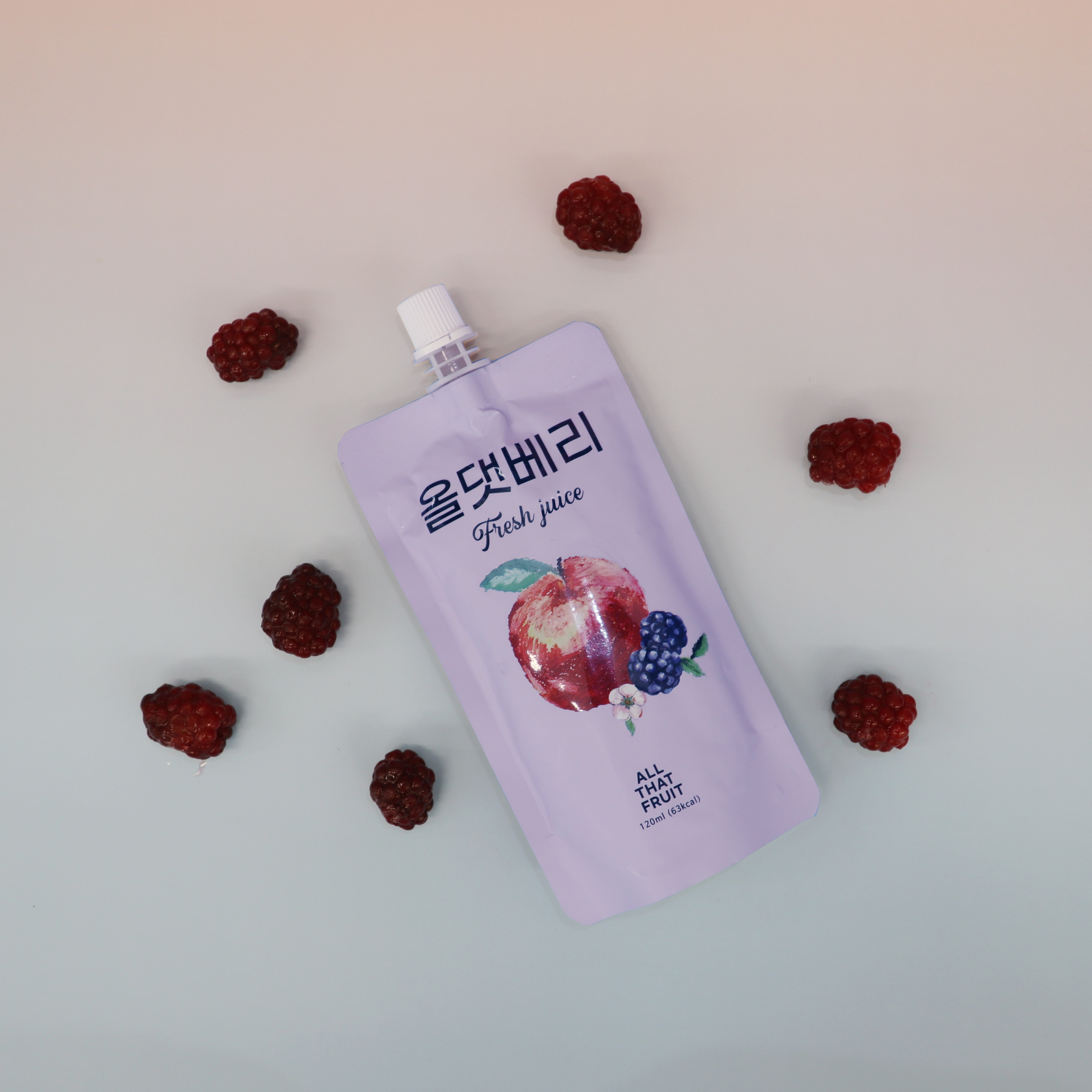 블랙베리 복분자 사과즙