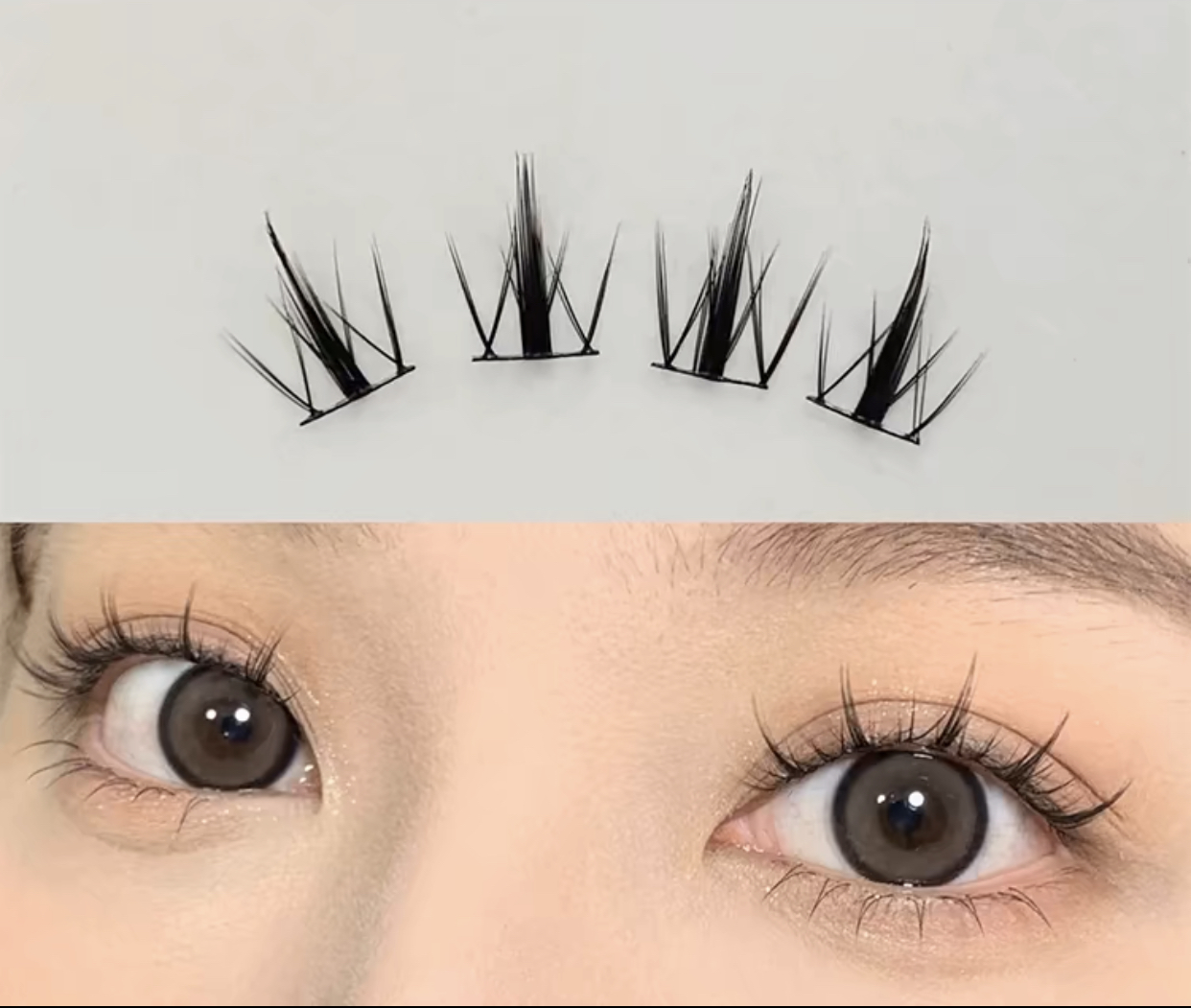 내츄럴 11mm 가닥 속눈썹