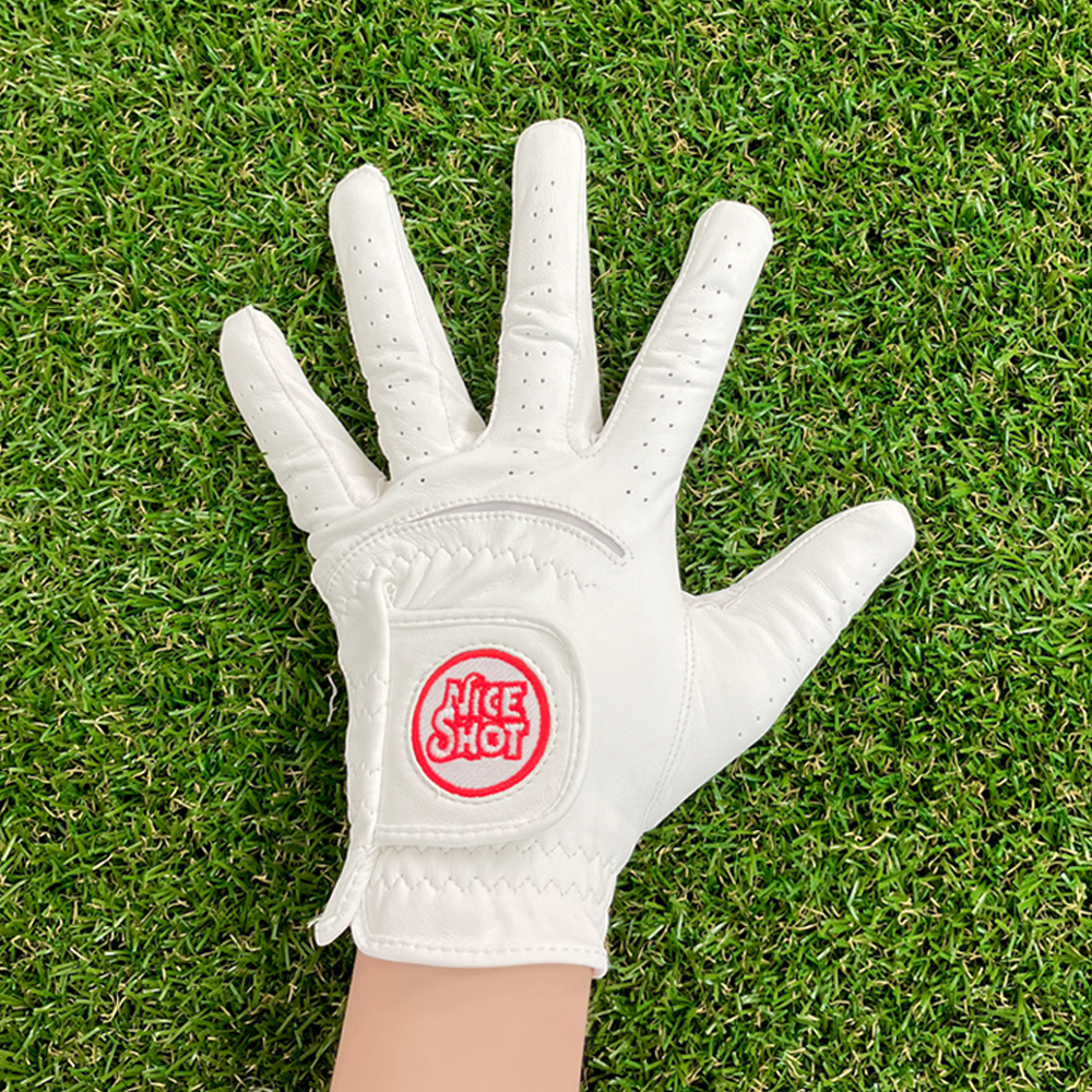 올양피 화이트 왼손 장갑