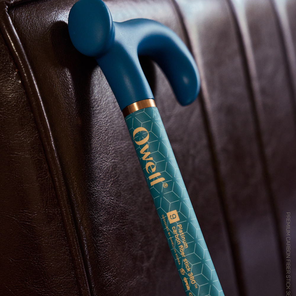 초경량 카본 지팡이 블루