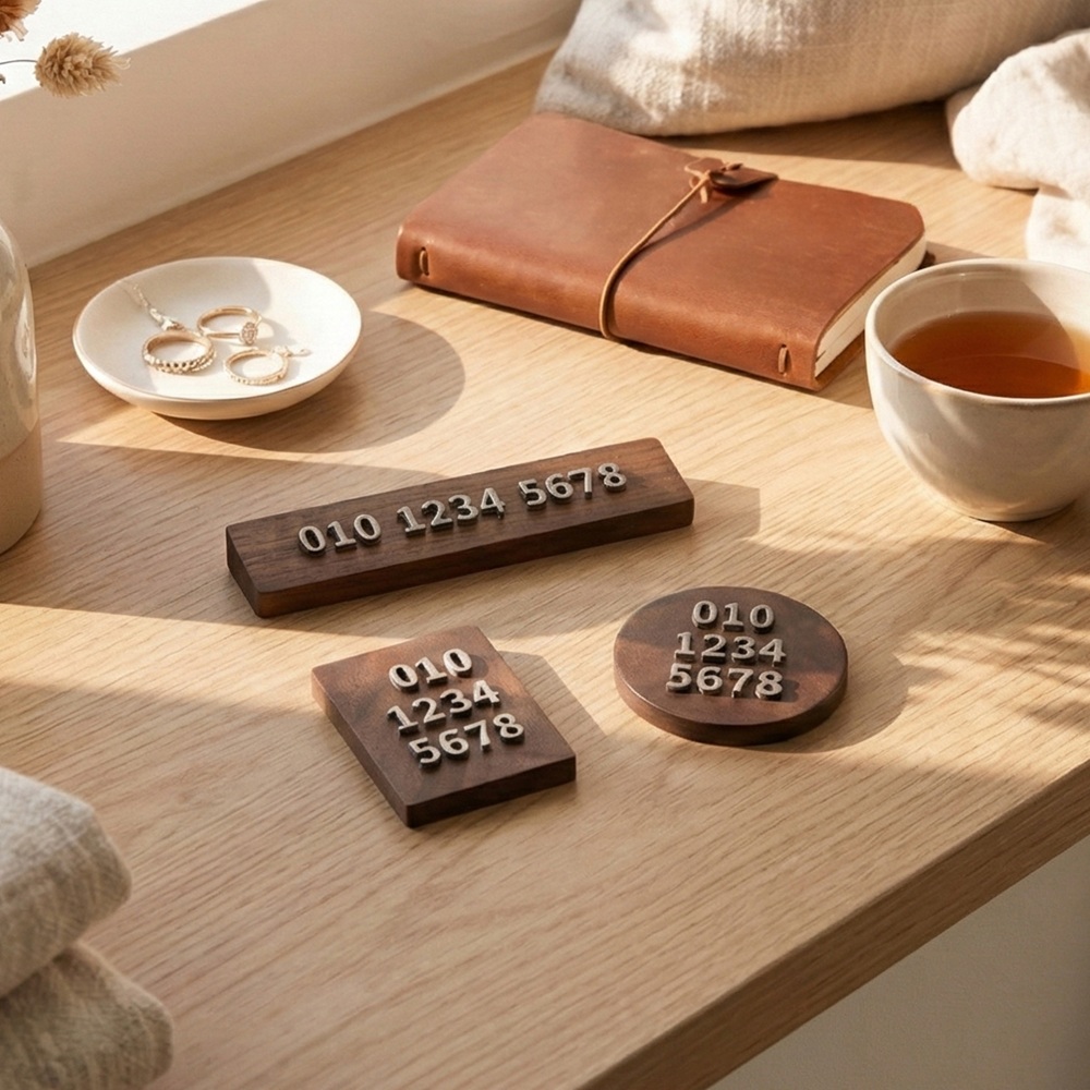 블랙월넛 주차번호판