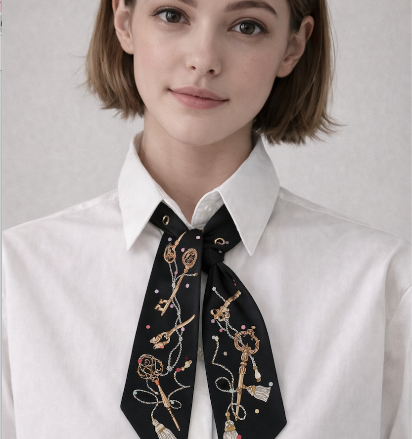 100% 실크 쁘띠 스카프 SET