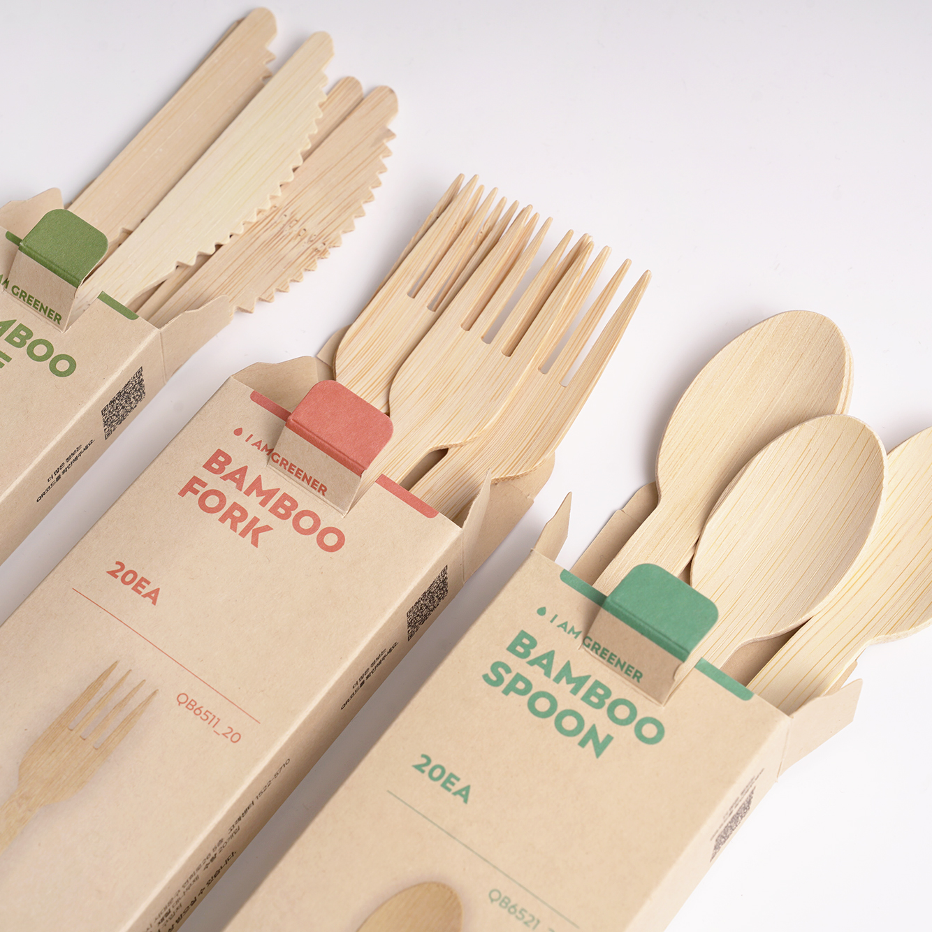 친환경 대나무 커트러리 (포크, 스푼, 나이프) SET