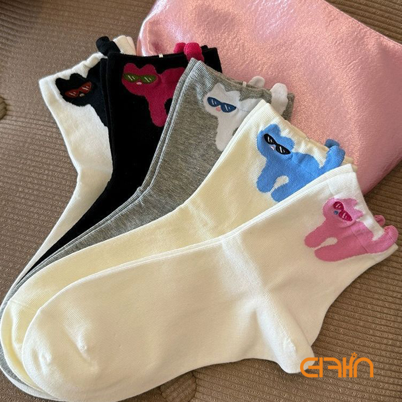 여성 고양이 중목양말세트