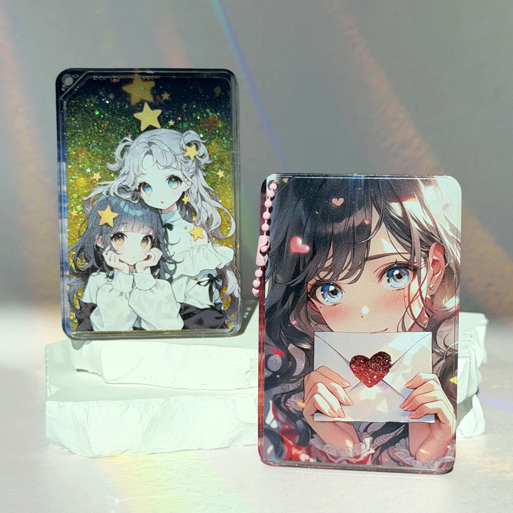 아크릴 글리터박스 키링