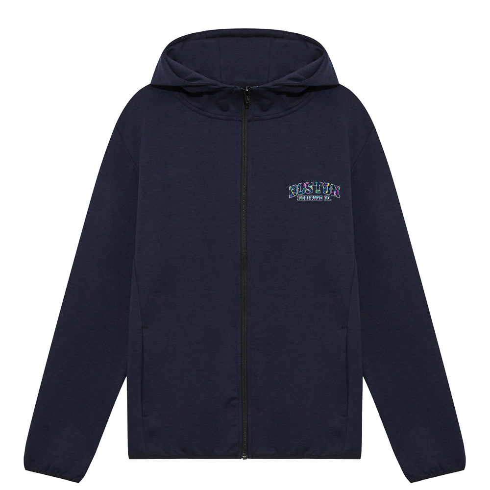 네이비색 빈티지 후드집업