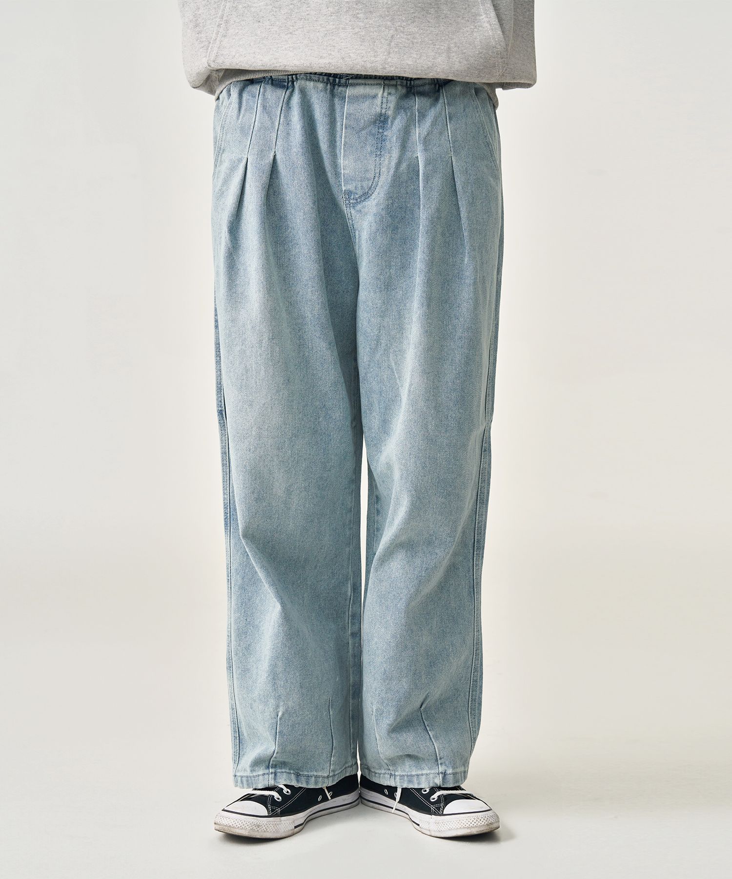 남자 밴딩 청바지