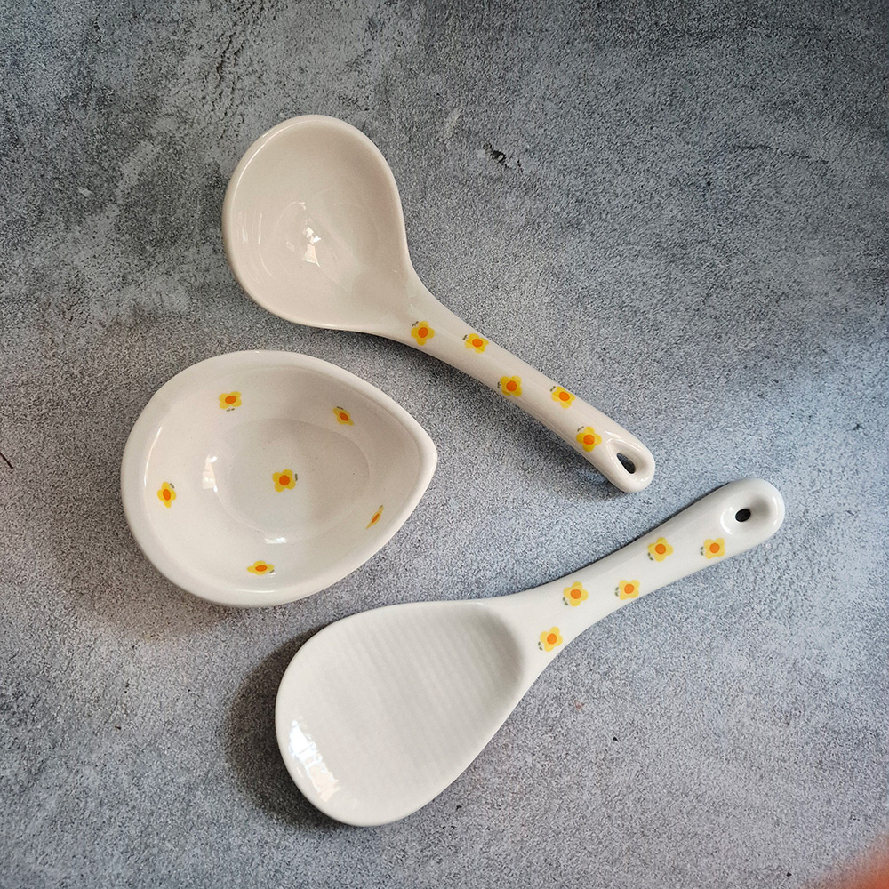 꽃무늬 이유식 국자세트