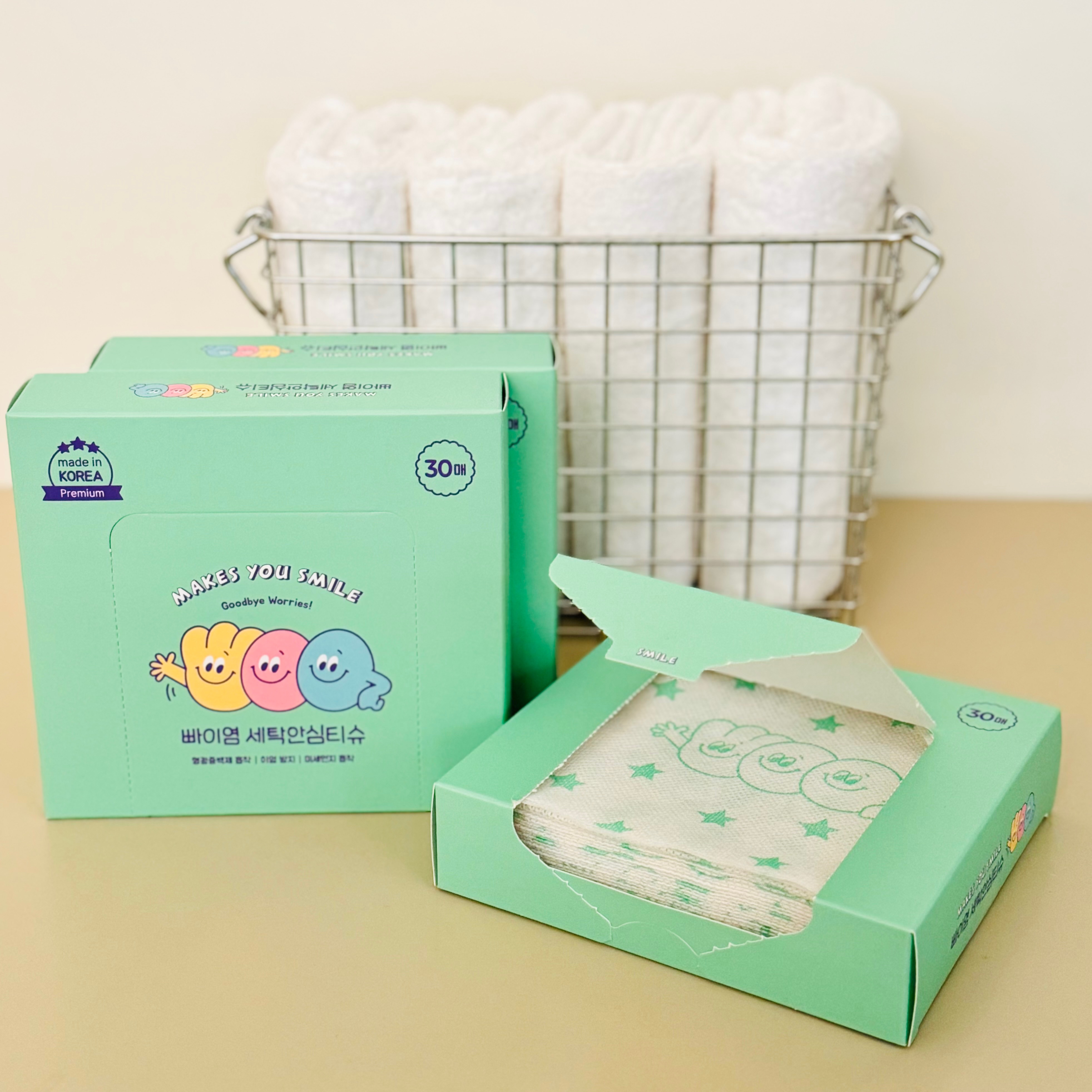 이염방지 세탁티슈 1BOX